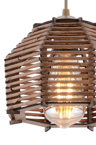 Candeeiro suspenso em bambu Sare - Castanho -­ 45 - 60 W