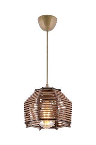 Candeeiro suspenso em bambu Sare - Castanho -­ 45 - 60 W