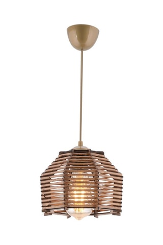 Candeeiro suspenso em bambu Sare - Castanho -­ 45 - 60 W