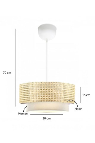 Candeeiro suspenso - Bege - 40 W