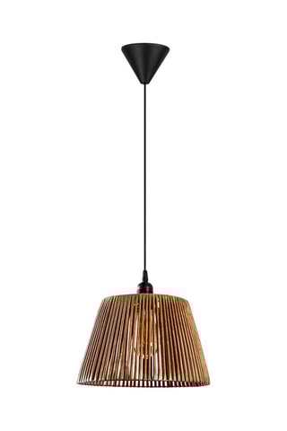 Candeeiro suspenso - Natural e preto - 45 - 60 W