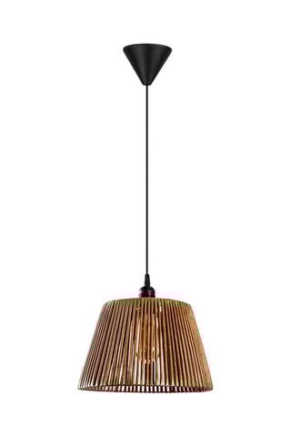 Candeeiro suspenso - Natural e preto - 45 - 60 W