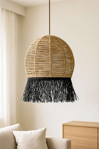 Candeeiro suspenso Javari - Bege e preto - 40 W