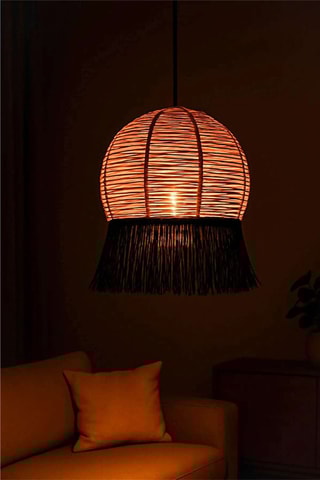 Candeeiro suspenso Javari - Bege e preto - 40 W