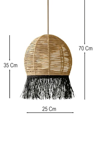 Candeeiro suspenso Javari - Bege e preto - 40 W