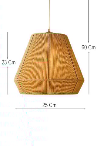Candeeiro suspenso Braeza - Bege - 40 W