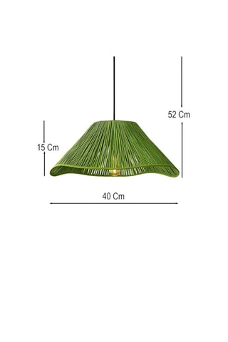 Candeeiro suspenso Greenfav - Verde e preto - 40 W