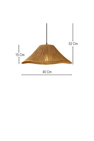 Candeeiro suspenso Mirae - Bege - 40 W