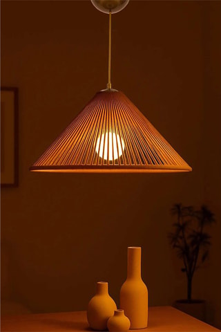 Candeeiro suspenso Hanai - Bege - 40 W