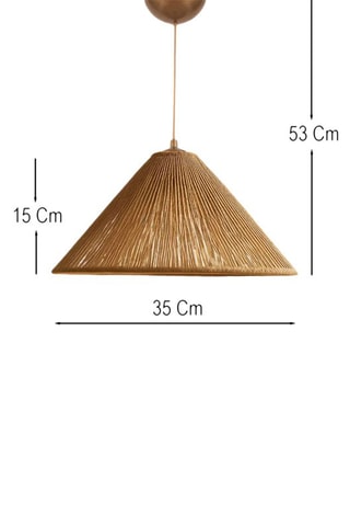 Candeeiro suspenso Hanai - Bege - 40 W