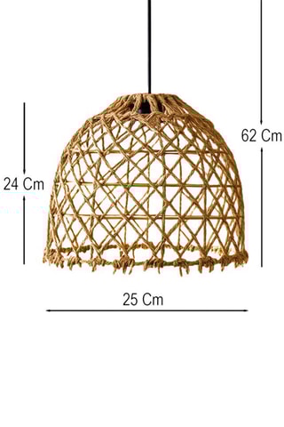Candeeiro suspenso Aroha - Bege - 40 W