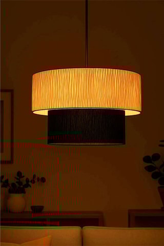 Candeeiro suspenso Macora - Bege e preto - 40 W