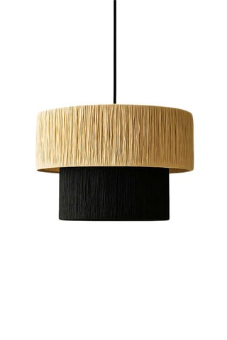 Candeeiro suspenso Macora - Bege e preto - 40 W