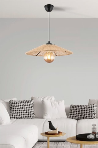 Candeeiro suspenso - Bege - 60 W