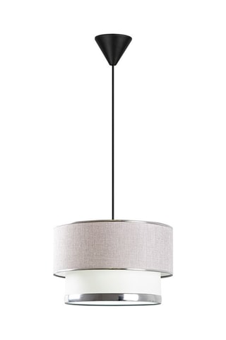 Candeeiro suspenso Cake - Bege e prateado - 60 W