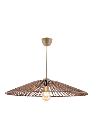 Candeeiro suspenso em bambu - Natural - 45 - 60W