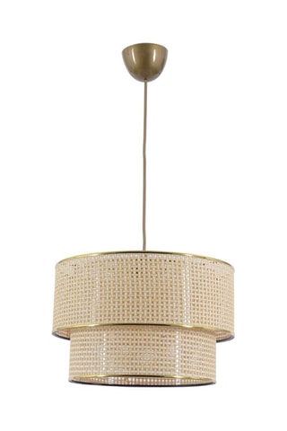 Candeeiro suspenso - Bege e dourado - 45 - 60W