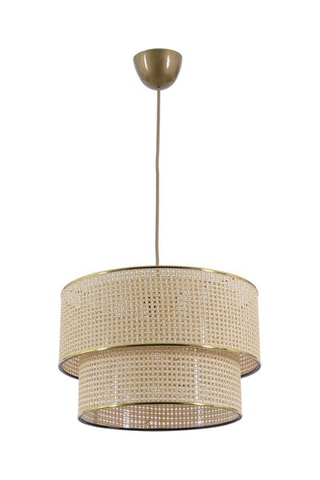Candeeiro suspenso - Bege e dourado - 45 - 60W