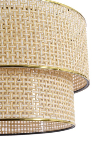 Candeeiro suspenso - Bege e dourado - 45 - 60W