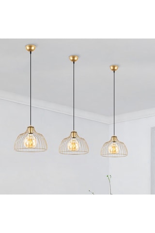 Candeeiro suspenso Kozan - Dourado - 40 W