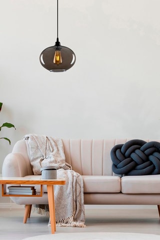 Candeeiro suspenso Smoked - Preto - 40 W