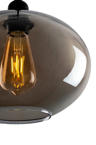 Candeeiro suspenso Smoked - Preto - 40 W
