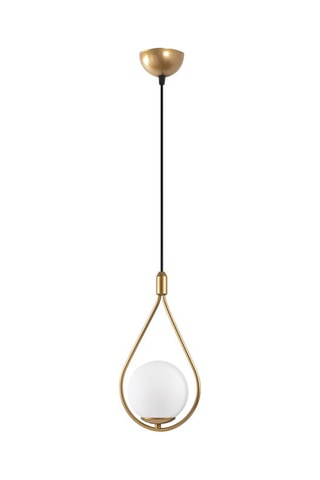 Candeeiro suspenso Mudoni - Dourado e preto - 40 W