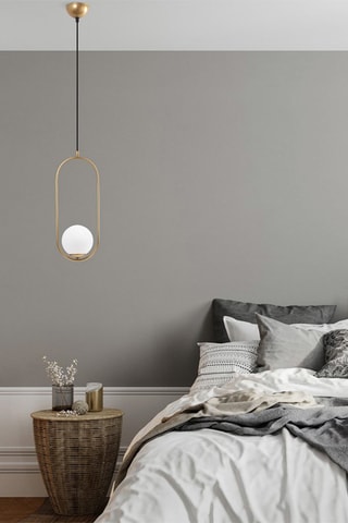Candeeiro suspenso Mudoni - Dourado e preto - 40 W