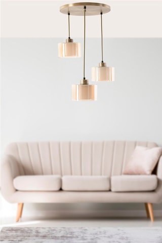 Candeeiro suspenso Yeni Sahra - Bronze - 3 x 60 W 