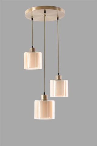 Candeeiro suspenso Yeni Sahra - Bronze - 3 x 60 W 