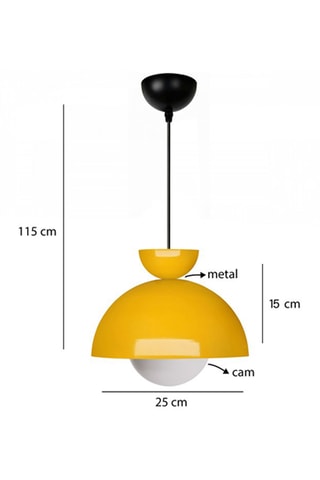Candeeiro suspenso - Amarelo
