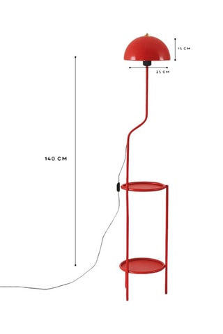 Candeeiro tripé - Vermelho - 40 W