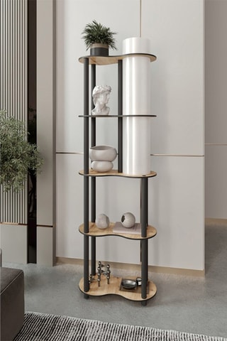 Candeeiro de pé - Imitação de nogueira - 40 W - 140 cm