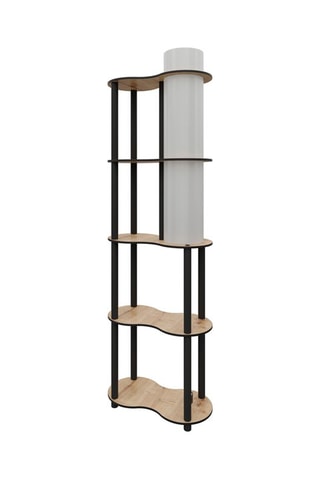 Candeeiro de pé - Imitação de nogueira - 40 W - 140 cm