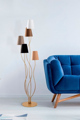 Staanlamp Mushroom - Wit - 5 x 40 W