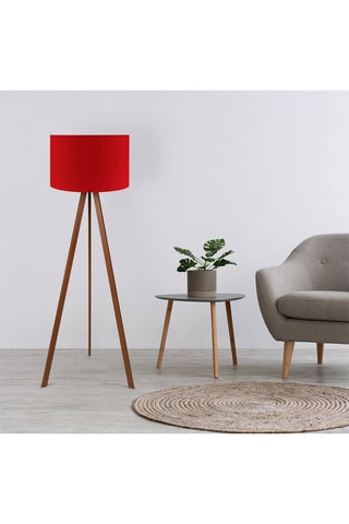 Candeeiro tripé Ayd-1571 - Vermelho e castanho - 60 W