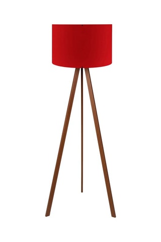 Candeeiro tripé Ayd-1571 - Vermelho e castanho - 60 W
