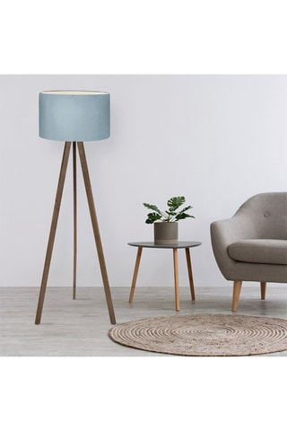 Candeeiro tripé Ayd - Azul e natural - 60 W