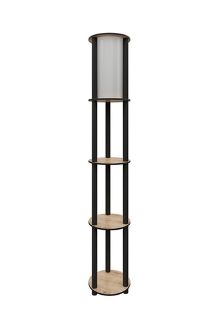 Candeeiro de pé - Imitação de nogueira - 40 W - 150 cm