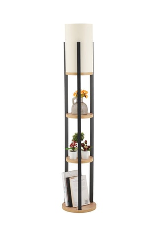 Candeeiro de pé Circle Nora - Preto - 45-60 W - 135 cm