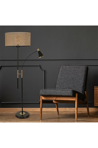 Staanlamp Forza - Goudkleurig en Verchroomd - 2 x 40 W - 165 cm