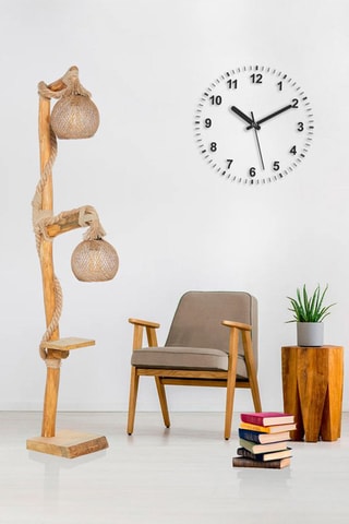 Staanlamp Yildo - Zwart en Goudkleurig - 2 x 60 W