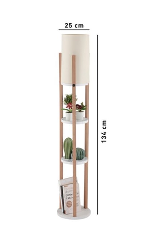 Candeeiro de pé Circle Nora - Branco - 45-60 W