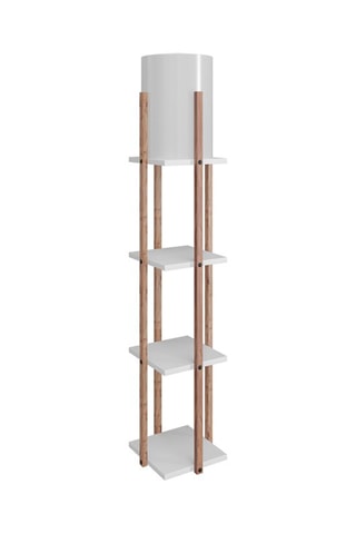 Candeeiro de pé Nora - Natural e branco - 45-60 W