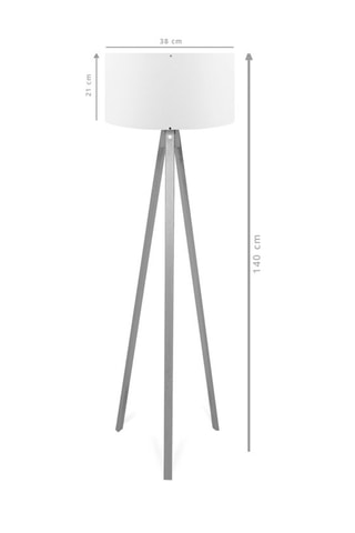 Candeeiro de pé - Verde e castanho - 60 W