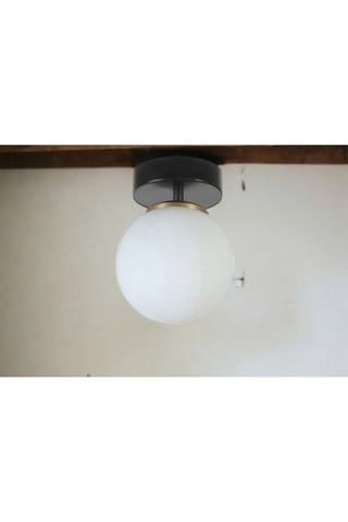 Candeeiro de teto - Preto e branco - 60 W