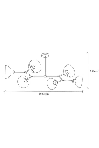 Suspension Dram - Doré - 6 x 60 W