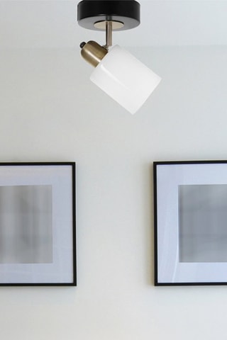 Candeeiro de teto - Preto e branco - 60 W
