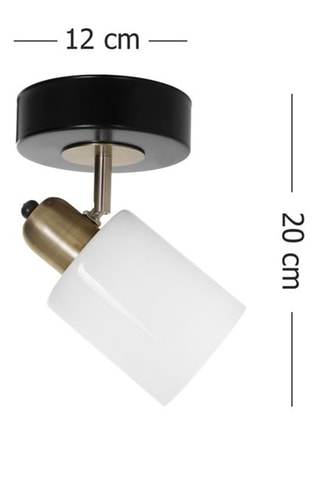 Candeeiro de teto - Preto e branco - 60 W