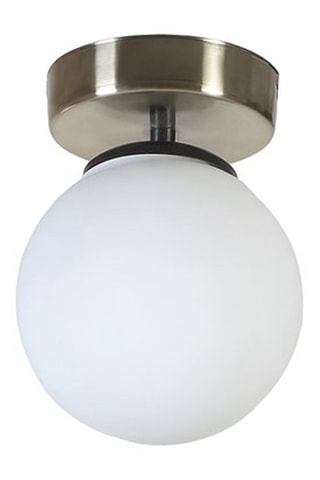 Candeeiro de teto - Prateado e branco - 60 W